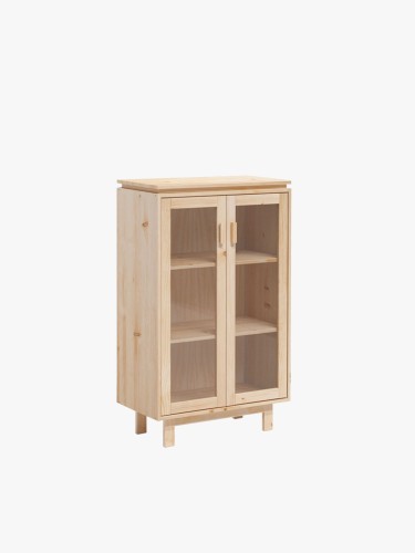 Vitrina em vidro e madeira com pés | LUFE