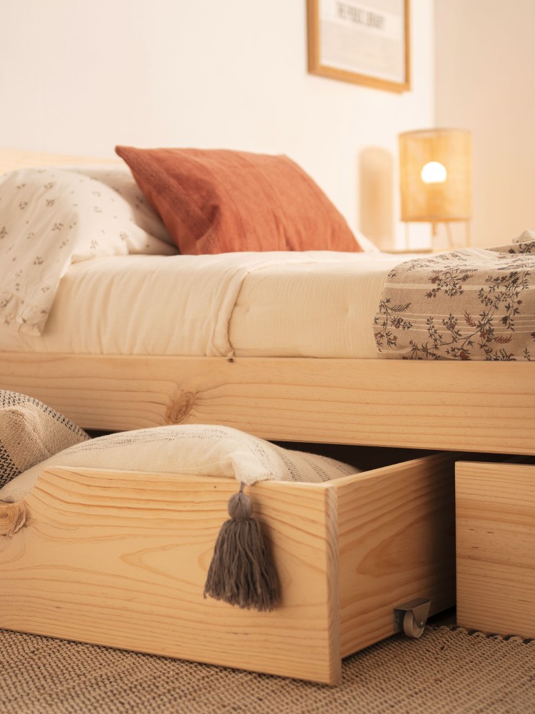BASO cama individual 90 con 2 cajones 2
