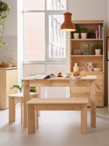 Banc en bois 90X35 BATU | LUFE