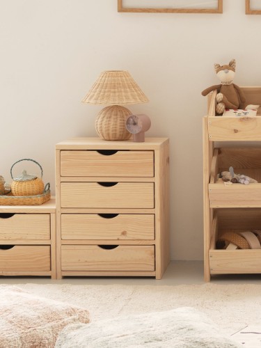 Cassettiera in legno con 4 cassetti | LUFE