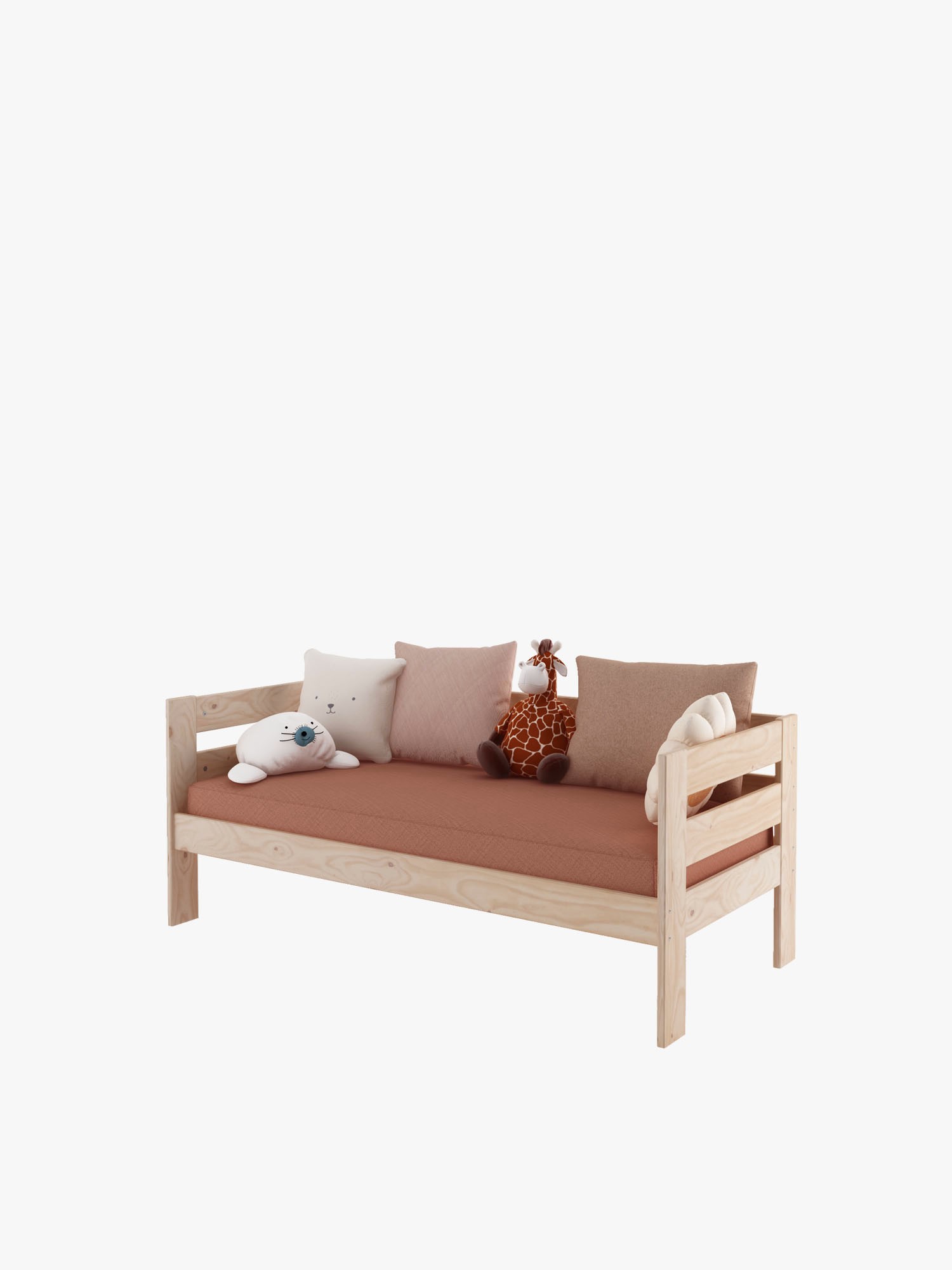 Patas en forma de cubo de madera maciza para cama infantil - Kubo