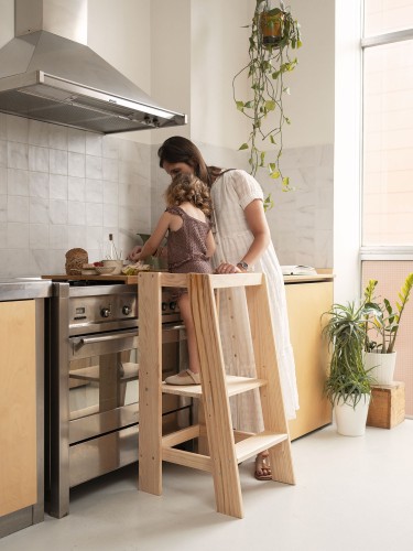 Torre de aprendizagem Montessori de madeira para criança | LUFE
