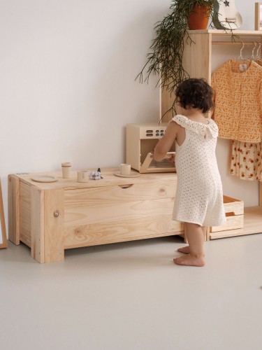 Baule NINAO da 100 cm in legno | LUFE