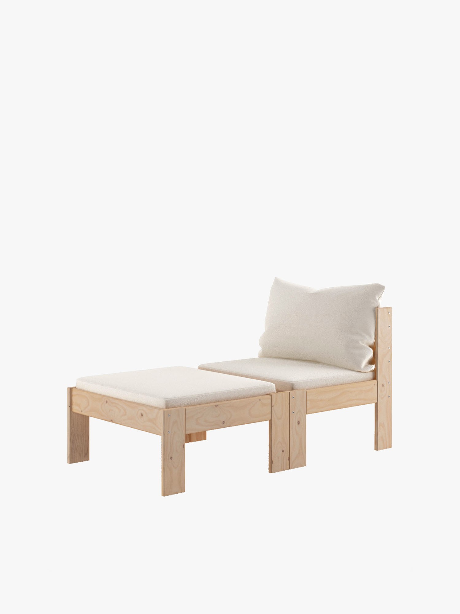Conjunto modular chaise longue para exterior LUFE