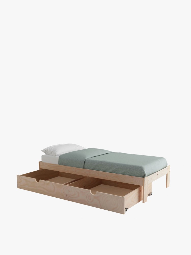 BASO cama individual 90 com 1 gaveta de arrumação