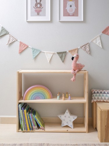 Scaffale basic 3 ripiani in legno | LUFE