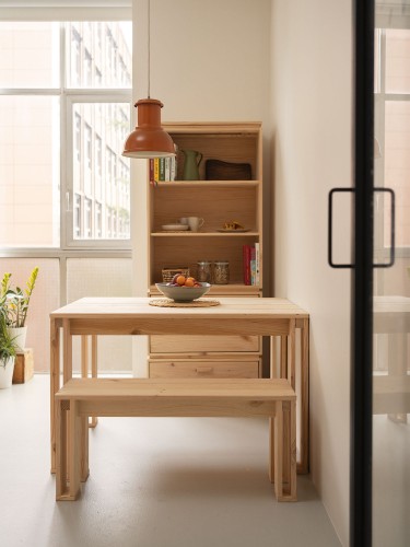 Mesa de refeição 6 lugares em madeira | LUFE