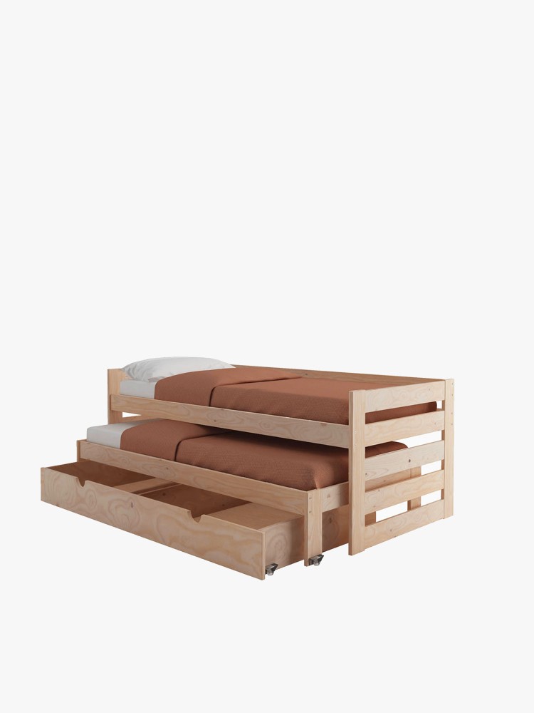 LORE lit gigogne compact avec 1 tiroir