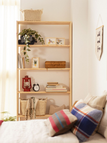 Étagère basique à 6 tablettes en bois | LUFE