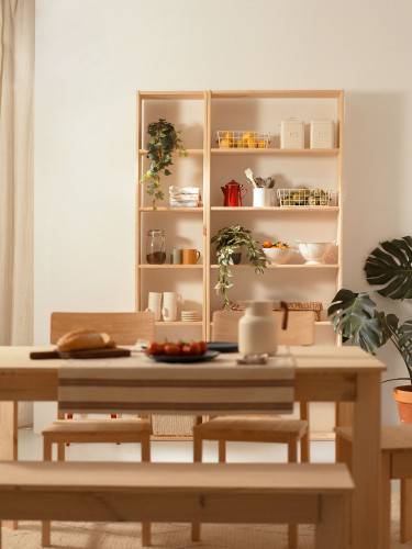 Étagère basique à 7 tablettes en bois | LUFE