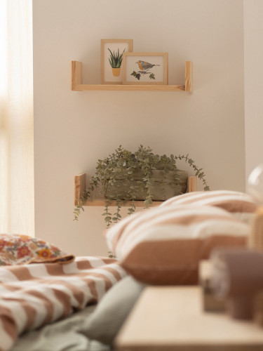 Estantería de pared de madera 44X21 cm | LUFE