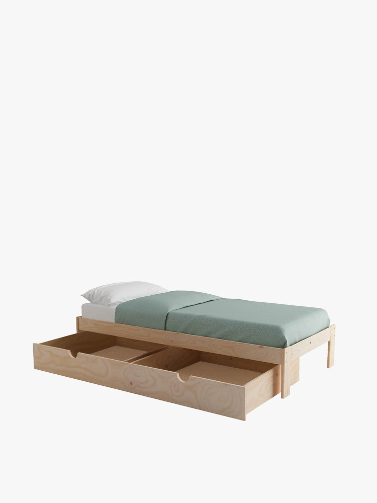 BASO cama individual 90 com 1 gaveta de arrumação