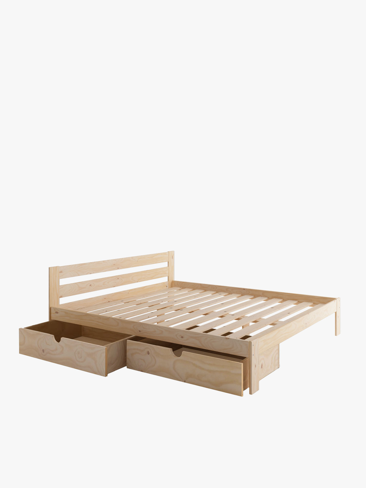 Cama LORE individual de madera con cajón de 80 cm