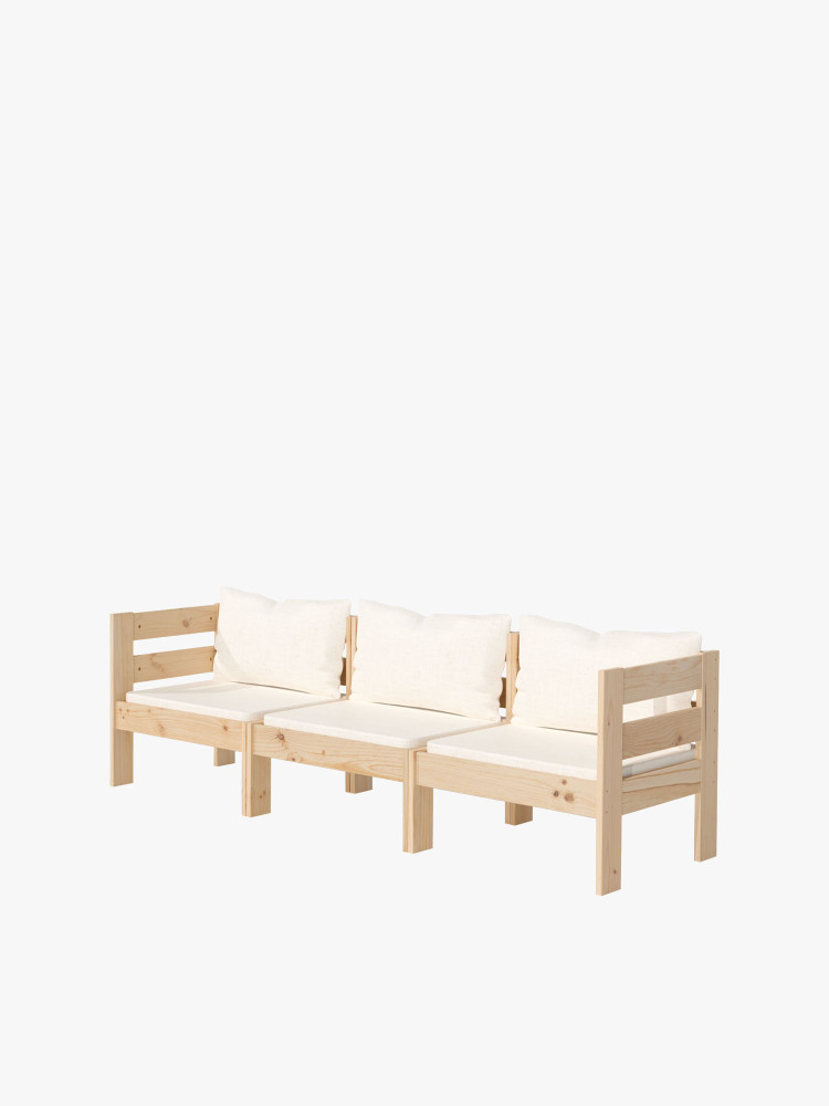 OREKA conjunto sofá modular 3 plazas para exterior