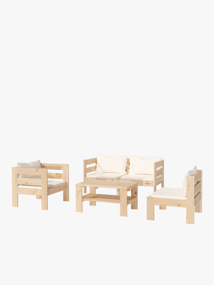OREKA conjunto sofá modular con mesa para exterior