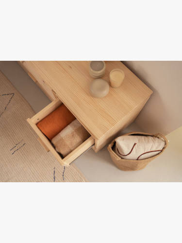 Commode double en bois avec 4 tiroirs 117x59 LIBE | LUFE