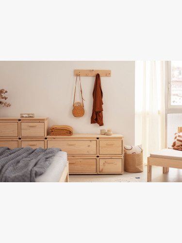 Commode double en bois avec 4 tiroirs 117x59 LIBE | LUFE