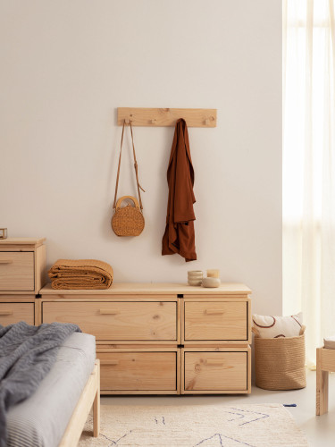 Cassettiera doppia in legno con 4 cassetti 117x59 LIBE | LUFE