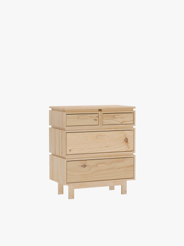 Cassettiera in legno con 4 cassetti 78x90 AIKA | LUFE