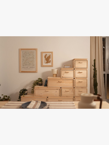 Escalier à tiroir en bois avec 4 hauteurs LIBE | LUFE