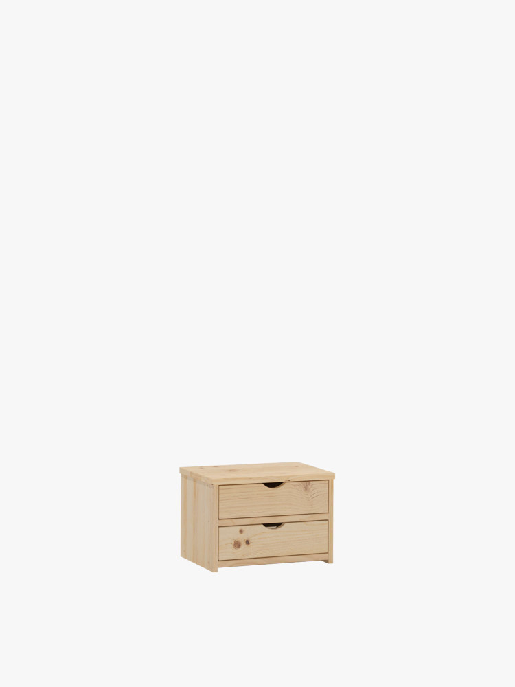 GAU mesa de cabeceira com 2 gavetas