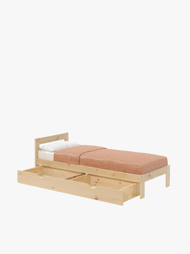 LORE cama individual 80 com 1 gaveta de arrumação