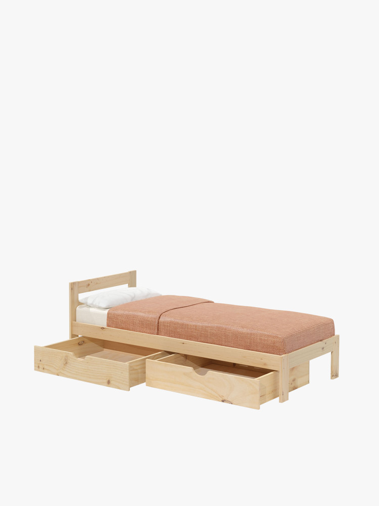 LORE cama individual 80 con 2 cajones