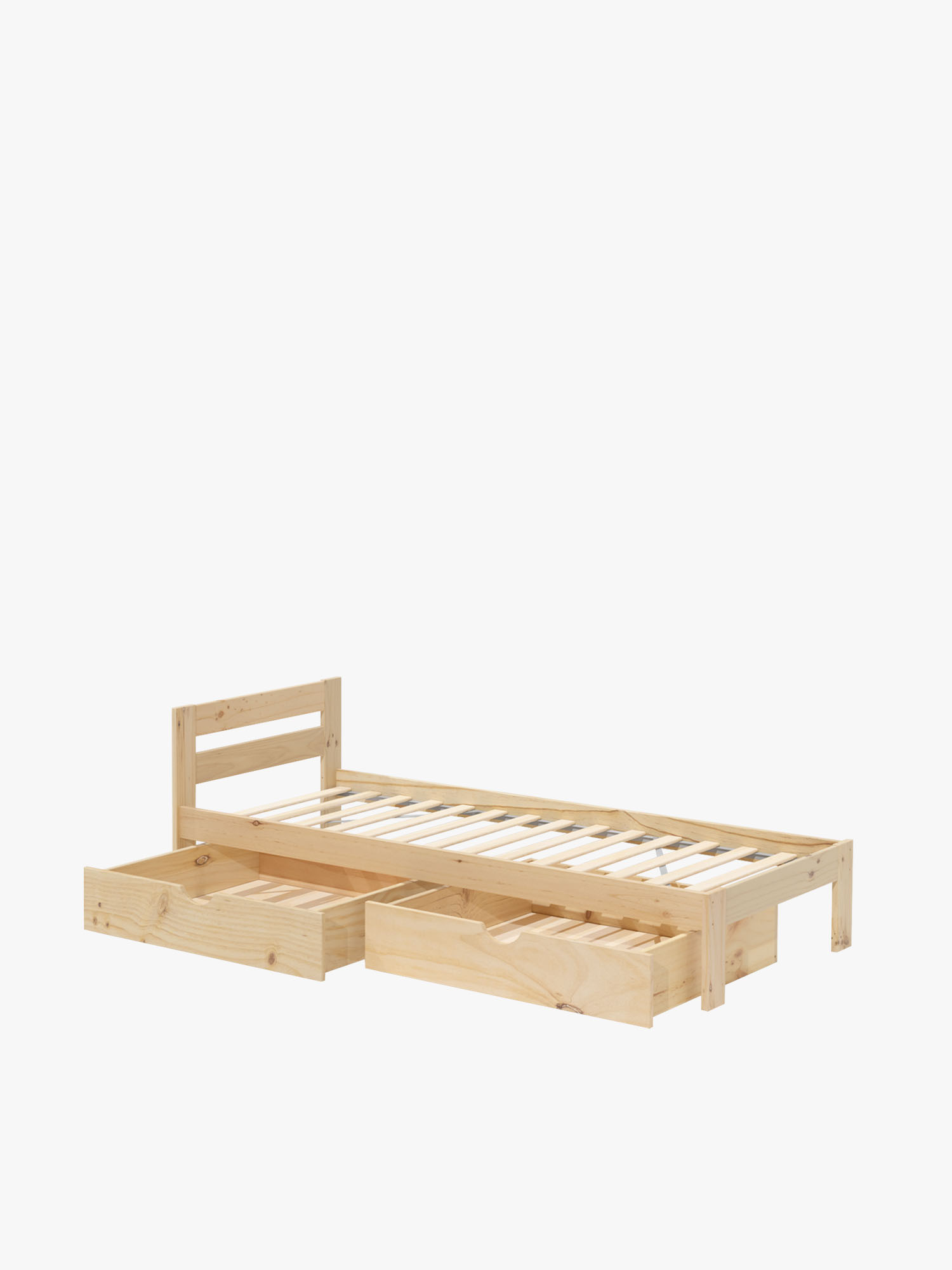 Cama LORE individual de 90 cm con cajones | LUFE