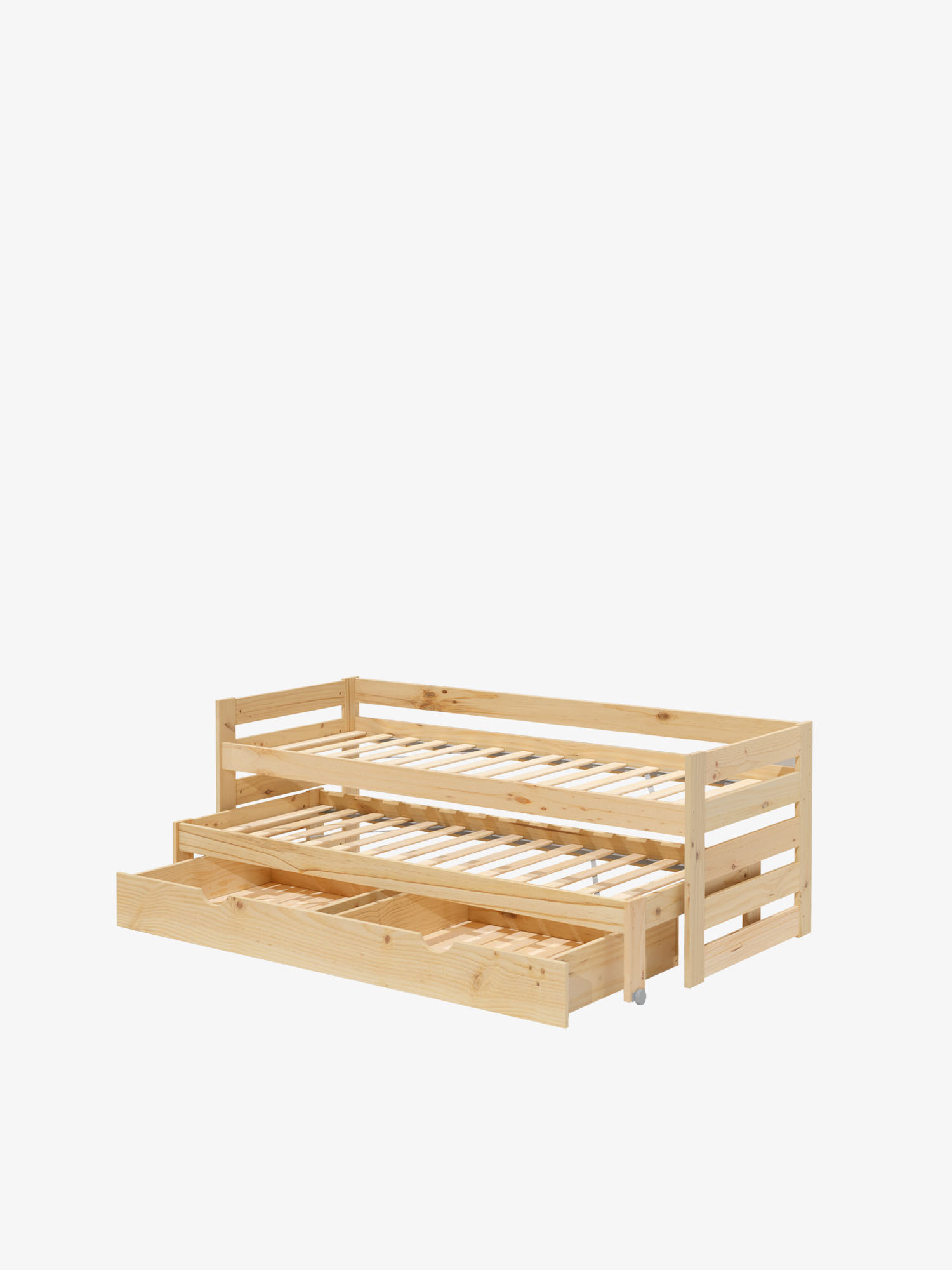 Cama nido compacta individual de 90 cm con cajón | LUFE