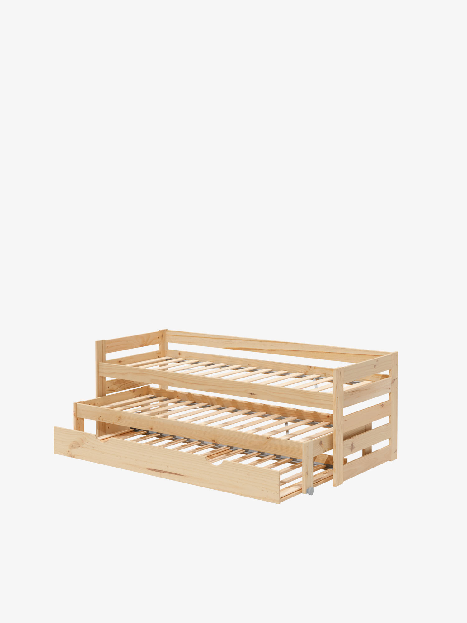 Lit gigogne compact triple de 90 cm | LUFE