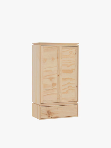 Armoire basse en bois naturel avec tiroir inférieur | LUFE