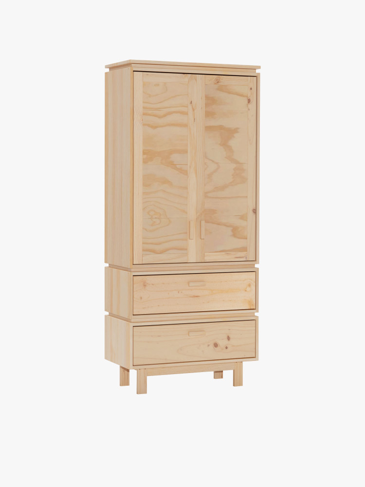 AIKA armadio con 2 cassetti 78x183