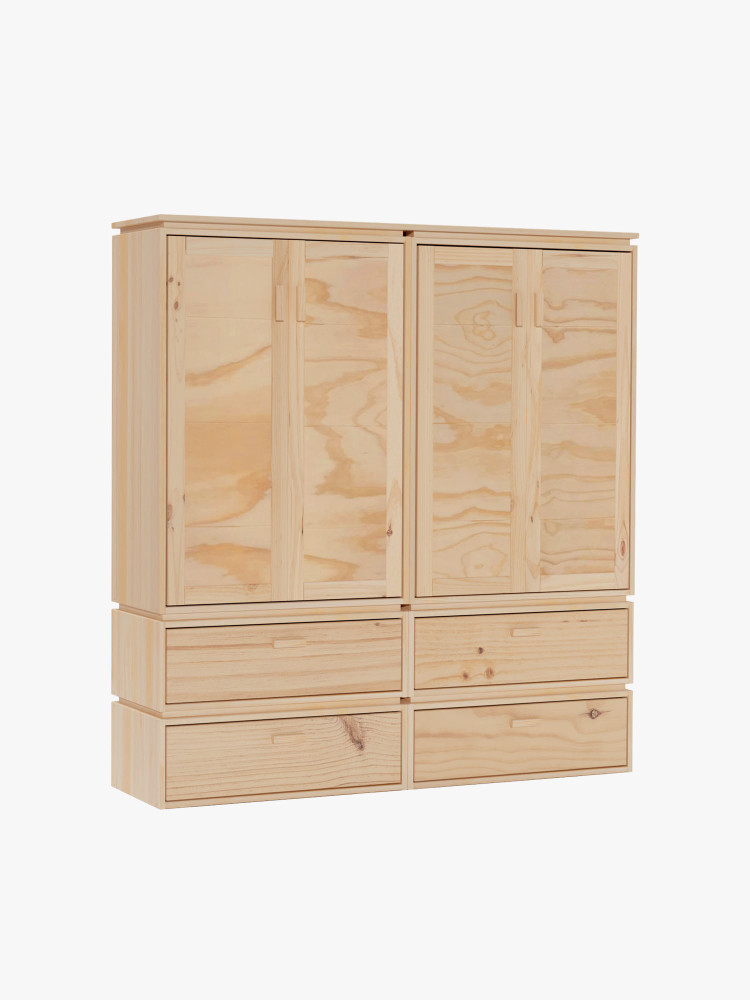 LIBE armadio con 4 cassetti 157x171