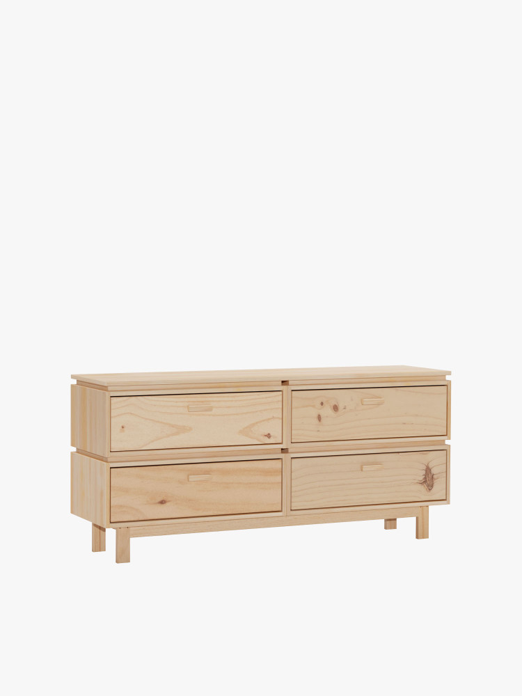 AIKA cómoda dupla com 4 gavetas 157x72