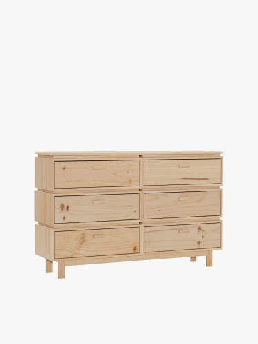 Cómoda dupla com 6 gavetas 157x100 AIKA | LUFE