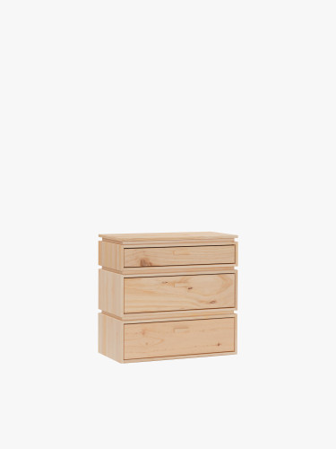 Cajonera de madera con 3 cajones 78x77 LIBE | LUFE