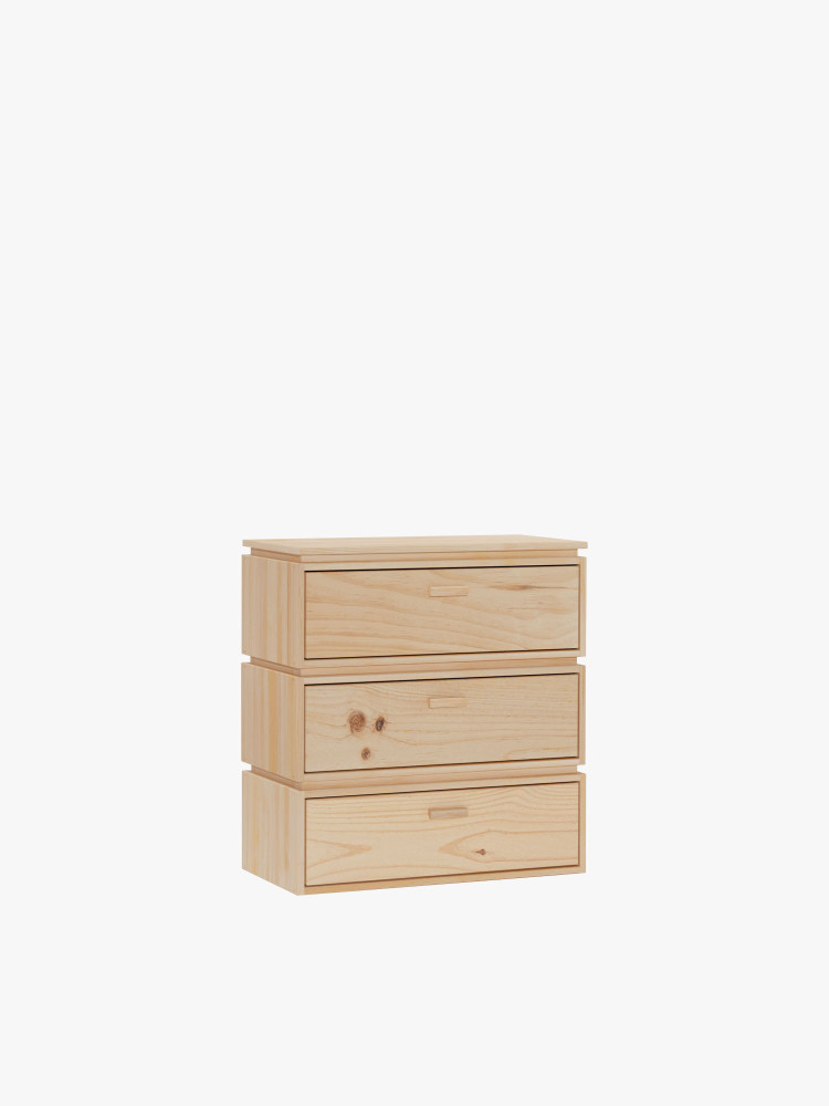 LIBE cassettiera con 3 cassetti 78x87