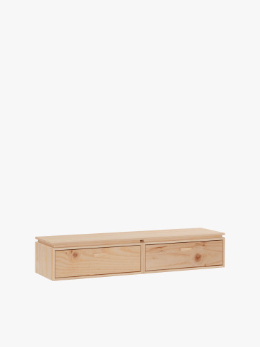 Meuble TV en bois naturel 157x32 LIBE  | LUFE