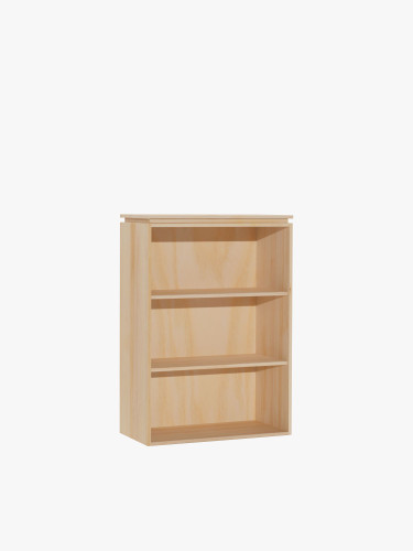 Scaffale libreria basso in legno naturale | LUFE