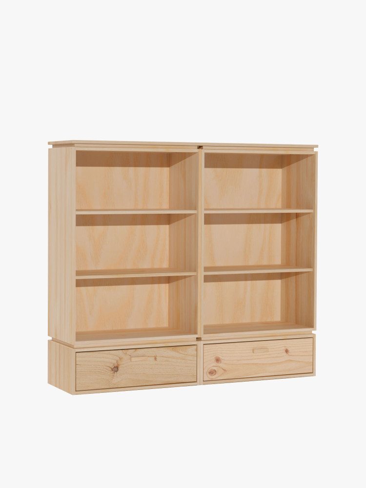 LIBE estante baixa com 2 gavetas 157x143