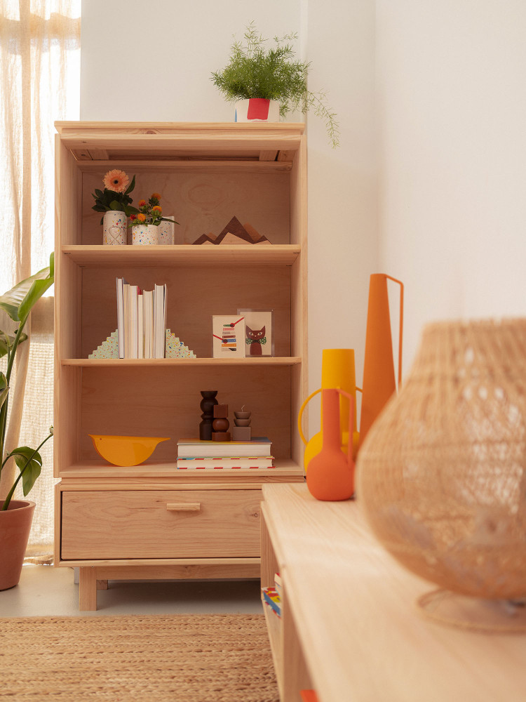 AIKA scaffale basso con cassetto 78x156 2