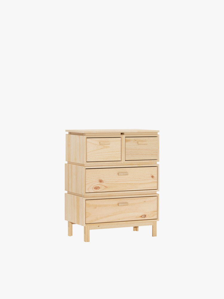 Cajonera de madera con 4 cajones 78x100 AIKA | LUFE