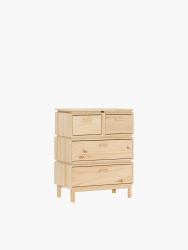 Cassettiera in legno con 4 cassetti 78x100 AIKA | LUFE