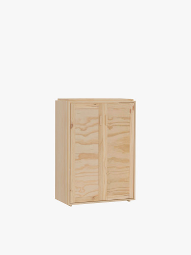 Module d'armoire en bois naturel avec portes | LUFE