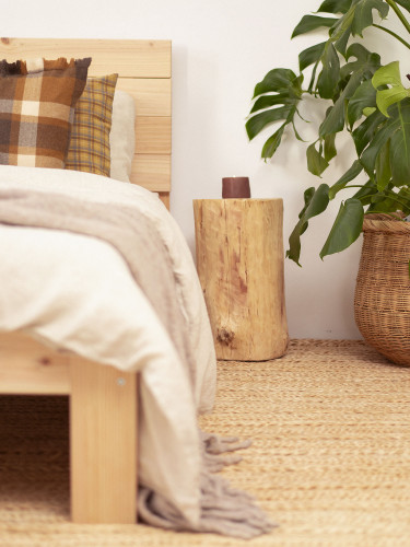 Tronco de madera natural con ruedas | LUFE