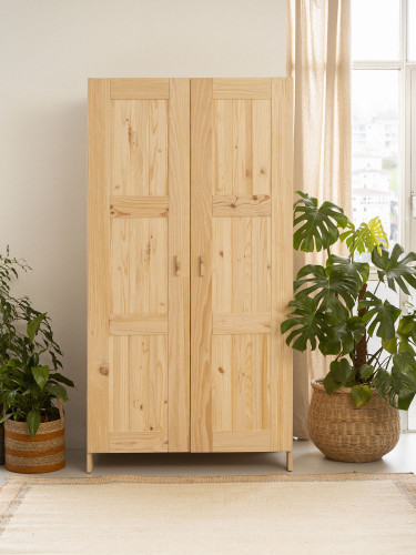Armoire avec cintre en bois NINAO | LUFE