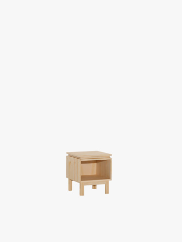 Table de chevet basse en bois massif