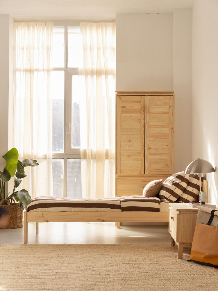 Cama LORE individual de 80 cm de madera | LUFE 2