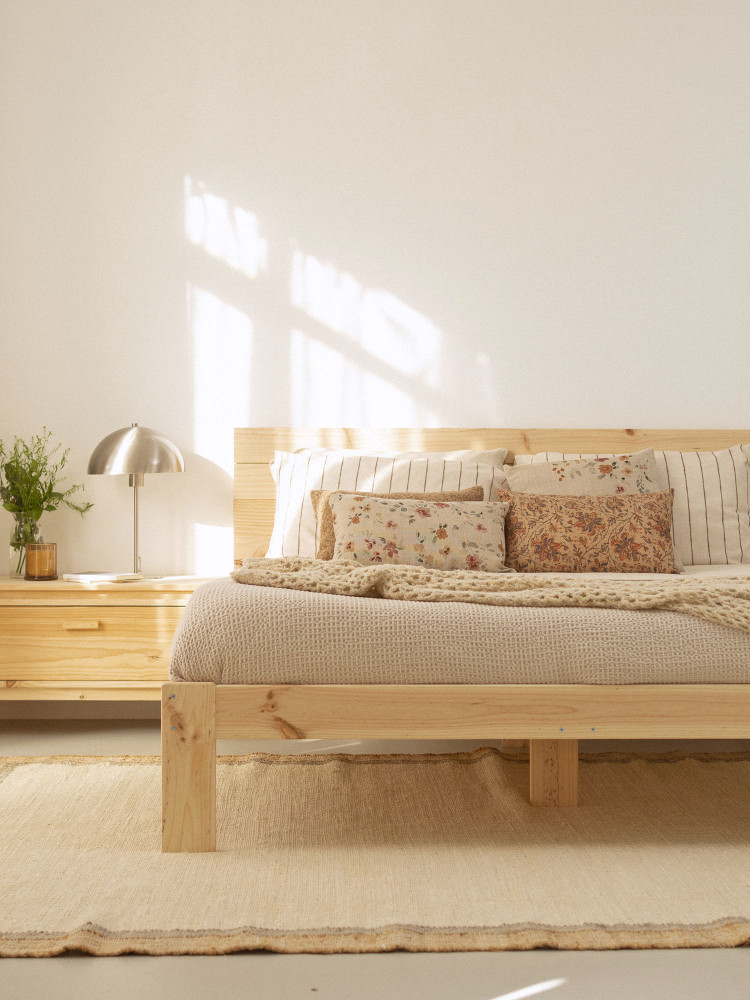 Letto alla francese TESTA 140 cm in legno | LUFE 2