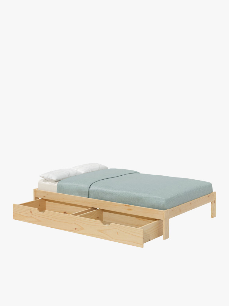 Cama BASO de casal de 135 cm com gaveta | LUFE